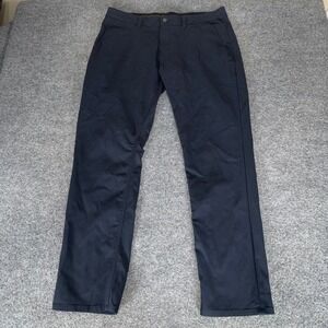DU/ER Mens Nustretch Relaxed Taper Trouser Pants Slim Fit Navy Blue Mens 36x32